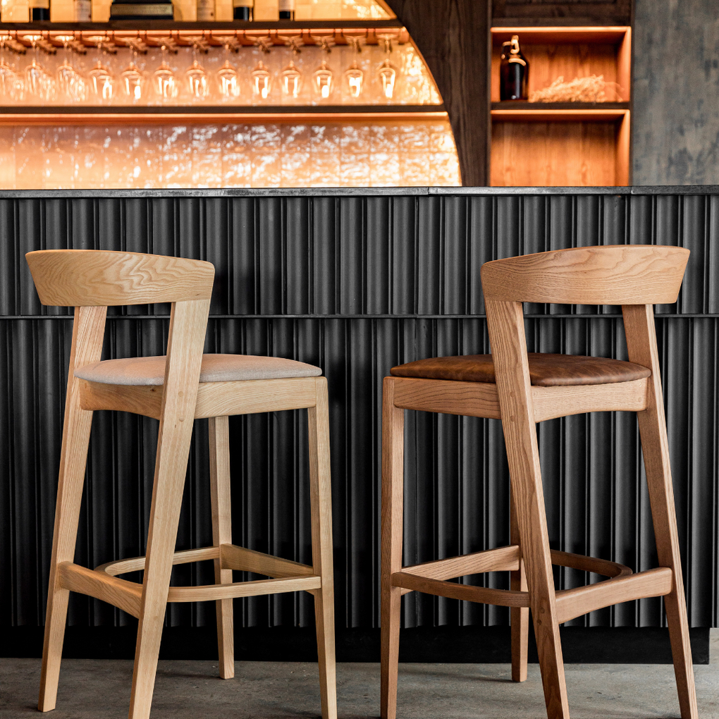 Dining Furniture, Counter Stools, kitchen stools, Bar Stools, Woodbender, Custom Furniture, back view